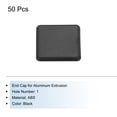 thumbnail image 3 of Unique Bargains Standard en Plastique Carré Aluminium Extrusion Embout Noir 40x40mm Chariot, Aquarium Rack, Rack de Stockage 50Pcs, 3 of 6