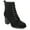 Black, variant on Womens Baylor Lace Up Stacked Heel Booties, Widths Available