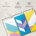 thumbnail image 6 of Elephant Stock Retro Geometric Abstract Xxiv Wall Art - Horizontal Multi Panel Canvas - Living Room Wall Decor - Abstract Multi Panel - White And Pink Decor - 74" x 48", 6 of 8