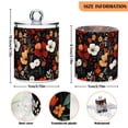 thumbnail image 5 of Yayeee 2 Pack Qtip Holder Bathroom Cotton Swab Canister with Lid Clear Dispenser Set, Red Flowers Pattern, 5 of 6