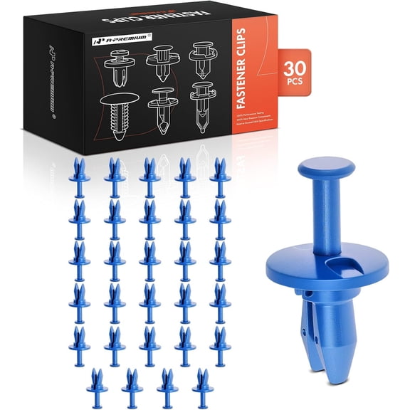 A-Premium 30-Pack Fascia Bumper Car Retainer Fastener Push Pin Clips Compatible with GM Models 1979-2024 - for 12.7mm