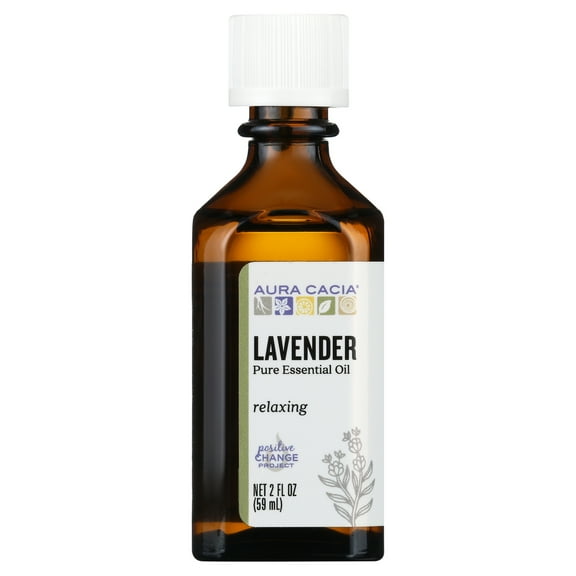 Aura Cacia Lavender Scented Pure Essential Oil, 2 fl oz Bottle