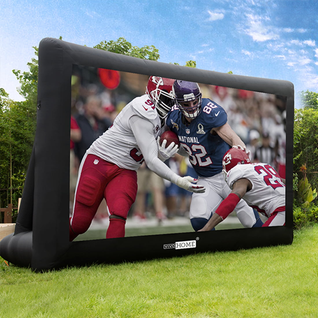 VIVOHOME 14 Feet Indoor and Outdoor Inflatable Blow up Mega Movie Projector  Screen with Carry Bag for Front and Rear Projection : : Electronics
