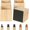 Original, variant on Bed Risers Heavy Duty, Support 2200 lbs, 1-in Deep Anti-Fall Edge, 4 Pack Wooden Furniture Bed Lifts Risers with Non-Slip Pads for King Queen Twin Full Size Frame, Retro Brown, 3" H(Inner 2" H)