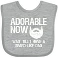 thumbnail image 3 of Inktastic Adorable Now...wait Till I Have a Beard Like Dad in White Boys Baby Bib, 3 of 4