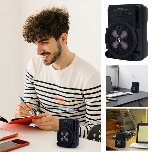 PEONAVET Bluetooth Sound Bluetooth Sound Wireless Bluetooth Speaker, Portable Light Wireless Bluetooth Speaker MP3 Music Play for Sports Party, TFCard, AUX Cable, USB Flash Drive