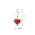 thumbnail image 2 of Exquisite Valentine's Day Gift Full Diamond Heart Car Keychain Car Key Pendant, 2 of 9