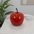thumbnail image 6 of Benjara Masu Tabletop Accent Decor- 16" Apple Design Glossy Red Resin Body, 6 of 6