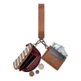 thumbnail image 3 of Wrangler KeyChain Wallet Wristlet Wallets for Women Dual Pouch Wristlet Rfid Blocking Credit Card Holder Wallet, Checkered-Brown, 3 of 8