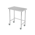 thumbnail image 3 of Table de Travail de Cuisine en Acier Inoxydable Robuste – Table Utilitaire de Préparation Commerciale NSF avec Base Ouverte, Pieds Ajustables, Roue Verrouillable, pour Restaurant, Maison, Garage, Buanderie, Atelier, Taille : 18x32x35 Po,, 3 of 6
