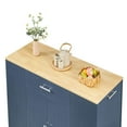 thumbnail image 2 of YYAo Sideboard Cabinet, Coffee Bar Cabinet,53" Kitchen Storage Islands with Drawers and Trash Can Storage for Kitchen & Dining, Navy Blue, 2 of 12