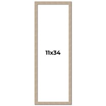 11x34 Frame Grey Solid Wood Picture Frame Width 1 Inches | Interior Frame Depth 0.5 Inches |