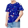 thumbnail image 4 of TOWED22 Kids USA Shirt Boys Girls American Flag Tshirt 4th of July Child Patriotic Outfits Red White and Blue Tops 5-14years（Blue,10-11 Y）, 4 of 4
