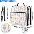 thumbnail image 2 of FORMRS Zipper Binder with Shoulder Strap 2-inch Ring 500 Sheet Capacity File Bag, Colorful Ice Cream Pattern, 2 of 5