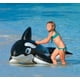 thumbnail image 3 of Inflable Para Alberca Ballena Negra Flotador Niños Con bomba de aire 193x119cm, 3 of 4