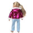 thumbnail image 5 of bxhwj 18 Inch Doll Christmas Dress, Holiday Clothing for 18 Inch Dolls, Fun and Stylish Pink Outfit, Includes Top, Pants, Hat, Scarf & Gloves for Girls Aged 3-6, 5 of 6