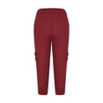 thumbnail image 3 of Capri Pants for Women 2026 High Wasit Cargo Leggings Lightweight Spring Casual Stretch Pants Cropped Trousers Ladies Comfy Plus Size 2026 Trendy Outfits Lightweight Cute Fashion Dressy Clothes, 3 of 6