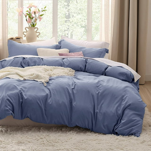Juego de Funda Nórdica King Size - Suave Prelavado,3 Piezas, 1 Funda Nórdica 104x90 Pulgadas con