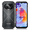 Black & Silver, variant on DOOGEE S Cyber Rugged Smartphone Android 14, 10800mAh Battery Rugged Phone, 20GB RAM + 256 ROM Outdoor Waterproof Unlocked Phone, 6.58" FHD+IPS Waterdrop Screen, 50MP AI Camera/Dual SIM/OTG/GPS,Red
