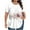 AA-White-Camiseta, variant on Jsaierl Plus Size Blouses for Women Elegant Short Sleeve Shirts Cute Floral Print Tops Dressy Casual Pleated Tunics Work Crewneck Top L-5XL