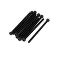 thumbnail image 1 of Unique Bargains M3x50mm Fully Thread Hex Socket Head Knurled Cap Screw Bolt Black 10pcs, 1 of 1