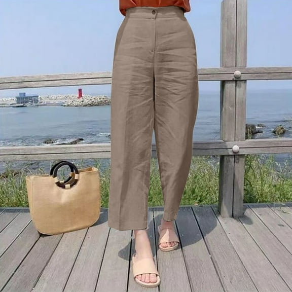 XINXIAOO Womens Trousers Woman Pants Casual Khaki Pants for Women Womens Lightweight Pants Wide Leg Pants for Women with Pockets Womens Fall Pants