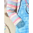 thumbnail image 6 of ENFLASH Toddler Girl Long Sleeve Dress Baby Stripe Unicorn Christmas Cotton Casual Playwear One Piece Party Dresses, 6 of 9