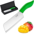thumbnail image 1 of Vos vegetable Ceramic Knife 6.5 Inch Cleaver - Ergonomic Kitchen Knife with Ultra-Sharp Ceramic Blade and Green Handle - Lightweight Easy To Clean Chef Butcher Knife With Gift Box, 1 of 8