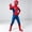 Red, variant on HTQWLP 2PCS Halloween Superhero Costumes, Pop Role Playing Fancy Dress Costumes, Halloween Stage Performance Jumpsuit Outfit-Jumpsuit Mask, Kids Birthday Party Dress up Costumes, Red/130