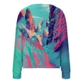 thumbnail image 4 of Wancir Cardigan Sweaters for Women Graphic Print V Neck Button Down Oversized Cardigans 2024 Loose Knit Outwear, 4 of 5