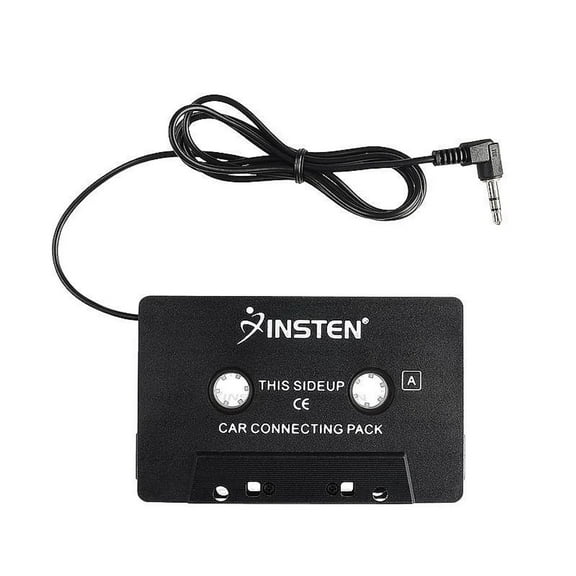 Insten Car Audio Aux Cassette Adapter with 3.5mm Cord, Black