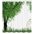 thumbnail image 3 of Ambesonne Nature Shower Curtain, Tree Grass Summer, 69"Wx75"L, Fern Green Black, 3 of 3