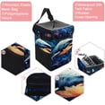 thumbnail image 2 of Starry Shark Foldable Car Trash Bin with Lid, Leak-Proof Mini Trash Can for Car with Hanging Storage Bag, 2 of 6