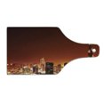 thumbnail image 2 of Landscape Cutting Board, Dubai Downtown with Cityscape Skyscrapers Sunset Middle East City Photo, Decorative Tempered Glass Cutting and Serving Board, Wine Bottle Shape, Multicolor, by Ambesonne, 2 of 5