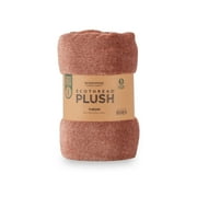 EcoThread™ Plush Heathered Soft Oversized Throw Blanket, Copper