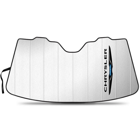 Chrysler Logo Universal Fit Enforced Stand-Up Auto Windshield Sun Shade at Standard Size 54"x 27.5"