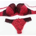 thumbnail image 3 of GHSDFBB Women's Comfortable Push Up Embroidery Lace Bra and Panty Set Plus Size, 3 of 7