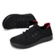 thumbnail image 5 of Zapatos caminando para hombres con la caja de punta ancha de las zapatillas de deporte descalzo casual (40) rojo, 5 of 9