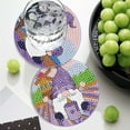 thumbnail image 4 of 6pcs DIY Diamond Painting Coaster Kit with Mandala Dwarf Design and Stand, Ideal for Home Decor and Gift Giving, 4 of 7