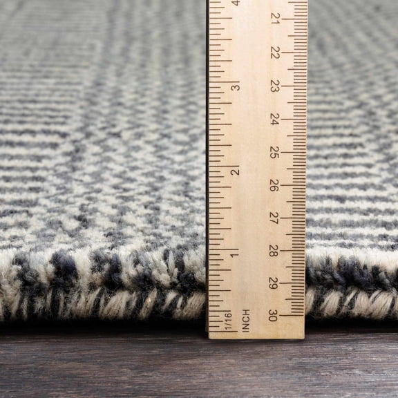 Hauteloom Spencerport Wool Living Room, Bedroom Area Rug - Bohemian, Transitional - Teal, Charcoal, Beige - 2' x 3'