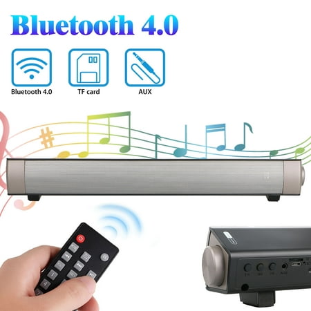 EEEKit Bluetooth Soundbar Speaker, Wireless Speaker with Remote Control for Home Theater Surround Sound with Built-in Subwoofers for