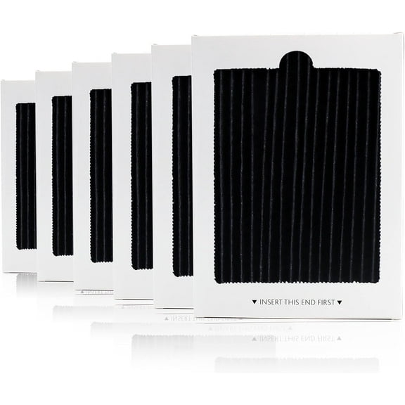 Refrigerator Air Filter Replacement 6 Pack -Carbon Activated Filter Compatible with Frigidaire PAULTRA Pure Air Ultra and Electrolux EAFCBF Fridge Replace 242061001, 242047801, 242047804，Reduce Odors