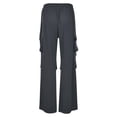 thumbnail image 4 of XIAONU Women's Cargo Sweatpants Wide-Leg Relaxed-Fit Trousers oft Comfort Daily Casual Lounge Bottoms, 4 of 7