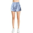 thumbnail image 2 of Gspmoly Short pour Femmes, Short d'Été Décontracté à Rayures à Jambes Larges pour Femmes, Short de Randonnée pour Femmes Économies Bleu G, 2 of 9