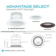 thumbnail image 2 of American Lighting AD4-5CCT-WH 4 in. 10W Advantage 5CCT LED Recessed Downlight, White, 2 of 2