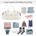 thumbnail image 2 of Bolsas de fin de semana para mujer con neceser, bolsa de viaje con bolsillos impermeables y funda para carrito de bebé, bolsa de viaje para pasar la noche, bolsa deportiva_sai, 2 of 5