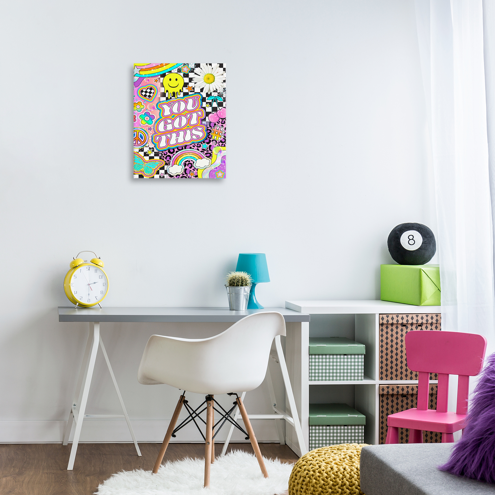 Stupell Industries Groovy You Got This Collage Abstract Painting Wrapped Canvas Art Print Wall Art, 16 x 20