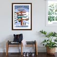 thumbnail image 3 of Art.com Steamboat Springs, Colorado - Ski Run Signpost Art Print by Lantern Press, Brown Frame Wall Art, 32" x 44", 3 of 5