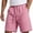 (New72)Pink, variant on Men's Casual Seersucker Shorts Plus Size Plain Elastic Waist Drawstring Everyday Shorts Breathable Trendy Summer Workout Shorts for Men