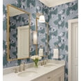 thumbnail image 4 of S4Sassy Self Adhesive Wallpaper, Bold Tulip Blossom Wallpaper, Green Diy Vinyl Wall Covering, Plain Peel And Stick Contact Paper For Entryway Accent Wall, Easy Home Decor Solution (25"X120"), 4 of 7